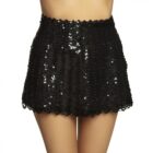 Minirokje Sequins - Zwart (Maat M) Minirokje Sequins - Zwart (Maat M)