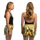 Hotpants shiny Goud maat L/XL Hotpants shiny Goud maat L/XL