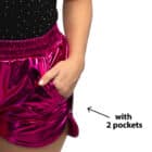 Hotpants shiny roze maat M