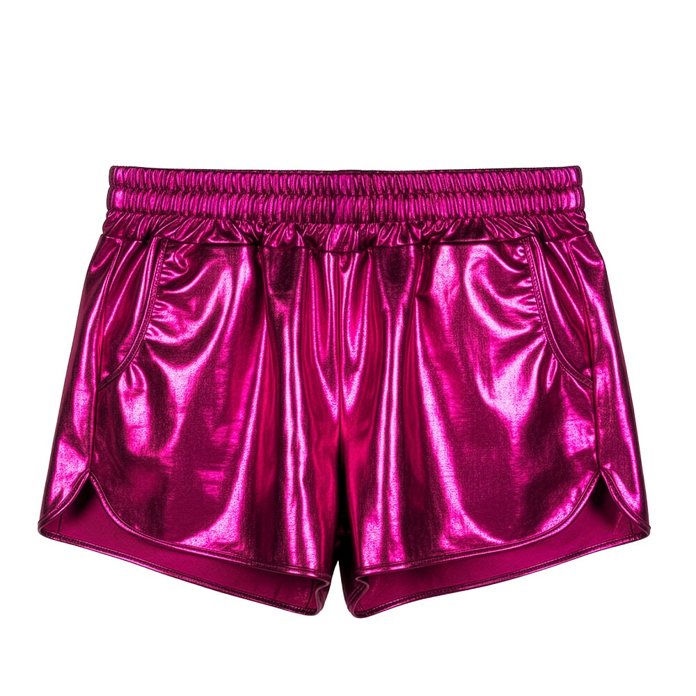 Hotpants shiny roze maat L/XL