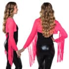 Bolero rave neonroze M/ L - UV blacklight - 1 stuks Bolero rave neonroze M/ L - UV blacklight - 1 stuks