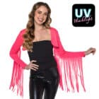 Bolero rave neonroze M/ L - UV blacklight - 1 stuks Bolero rave neonroze M/ L - UV blacklight - 1 stuks