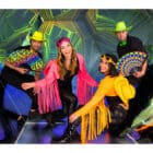 Bolero rave neonoranje M/ L - UV blacklight - 1 stuks