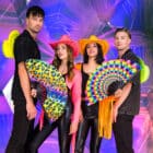 Bolero rave neonoranje M/ L - UV blacklight - 1 stuks