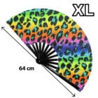 Waaier rave wild XL - UV blacklight - 1 stuks Waaier rave wild XL - UV blacklight - 1 stuks