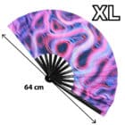 Waaier rave trip XL - UV blacklight - 1 stuks Waaier rave trip XL - UV blacklight - 1 stuks