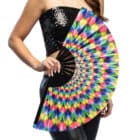 Waaier rave rush XL - UV blacklight - 1 stuks