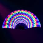 Waaier rave rush XL - UV blacklight - 1 stuks