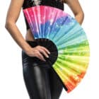 Waaier rave vibe XL - UV blacklight - 1 stuks