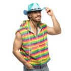 Bodywarmer Fluffy UV regenboog (L/XL) Bodywarmer Fluffy UV regenboog (L/XL)