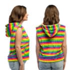 Bodywarmer Fluffy UV regenboog (L/XL) Bodywarmer Fluffy UV regenboog (L/XL)