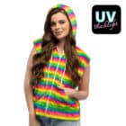 Bodywarmer Fluffy UV regenboog (L/XL) Bodywarmer Fluffy UV regenboog (L/XL)