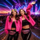 Jasje fluffy rave neonroze M/ L Jasje fluffy rave neonroze M/ L