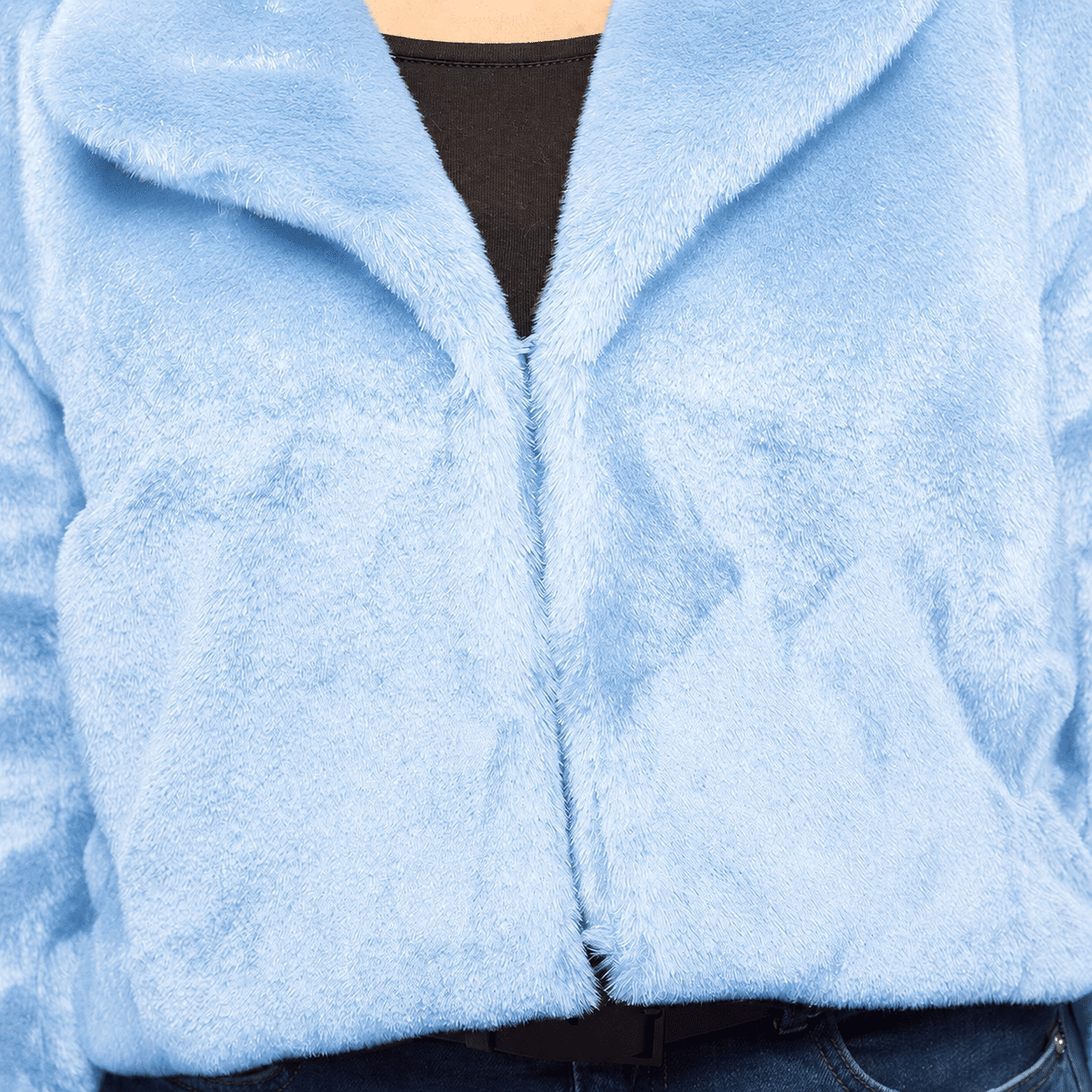 Jasje fluffy rave lichtblauw M/ L