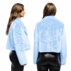 Jasje fluffy rave lichtblauw M/ L