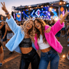 Jasje fluffy rave lichtblauw M/ L