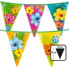 PE reuzenvlaggenlijn Hibiscus - 45 x 30 cm - 6 m