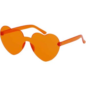 Harten bril oranje - 1 stuks