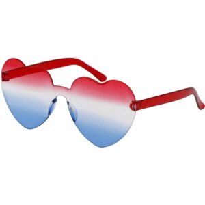 Harten bril rood-wit-blauw - 1 stuks Harten bril rood-wit-blauw - 1 stuks