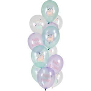 Ballonnen unicorns & rainbows (12 stuks) Ballonnen unicorns & rainbows (12 stuks)