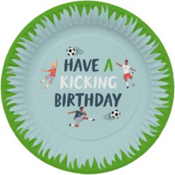 Papieren borden - fantastic football - 23 cm - 8 stuks.