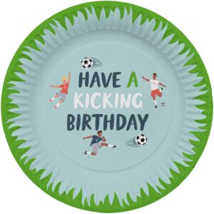 Papieren borden - fantastic football - 23 cm - 8 stuks. Papieren borden - fantastic football - 23 cm - 8 stuks.