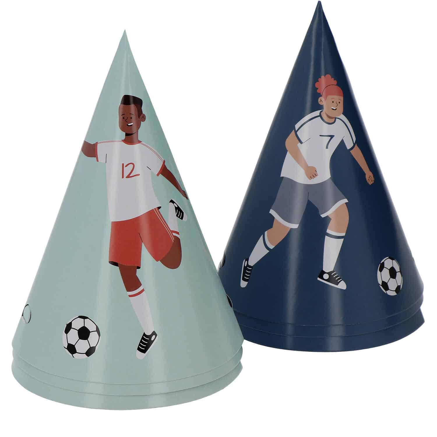 Feesthoedjes - fantastic football - 6 stuks - diy Feesthoedjes - fantastic football - 6 stuks - diy