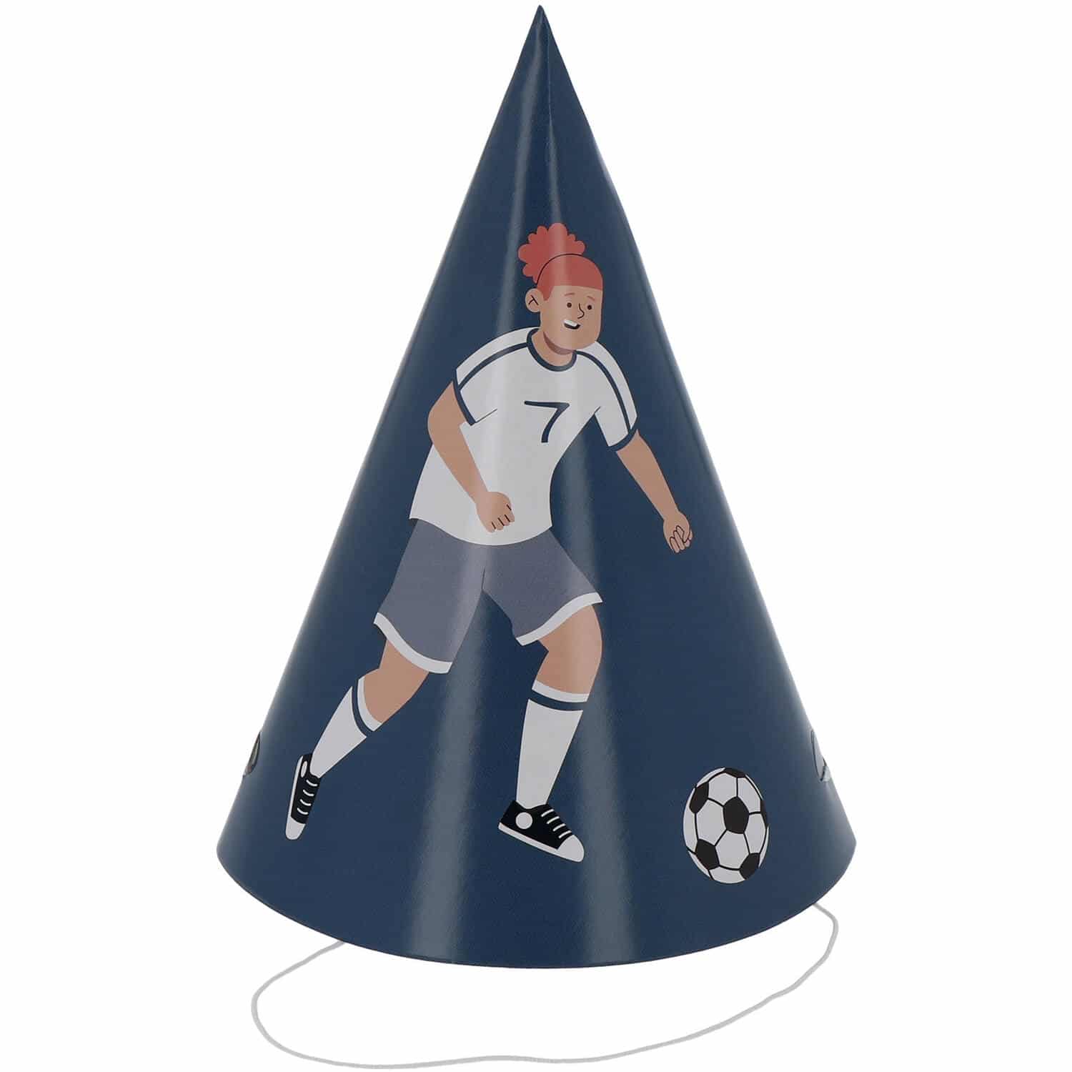Feesthoedjes - fantastic football - 6 stuks - diy Feesthoedjes - fantastic football - 6 stuks - diy