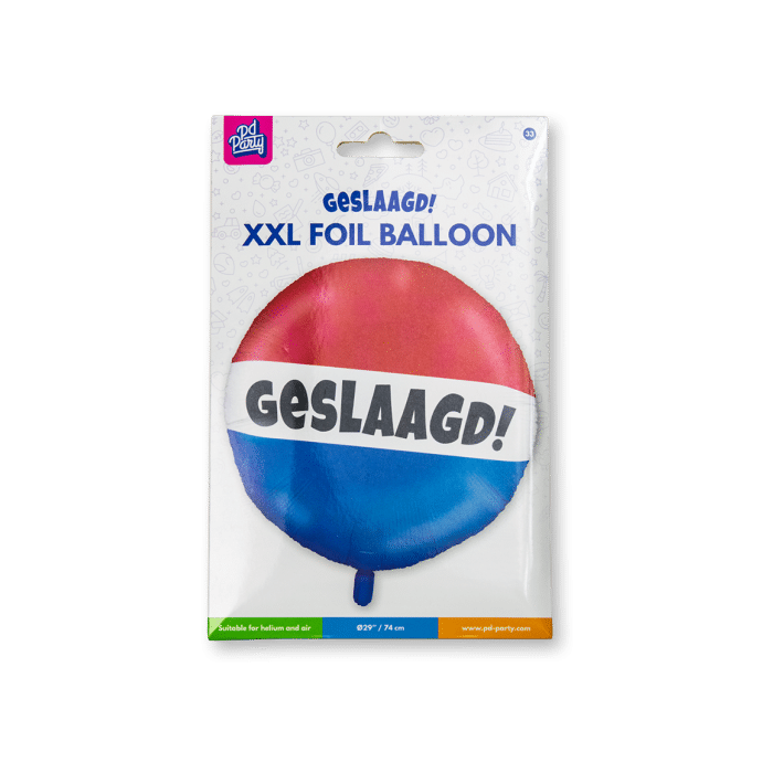 Folieballon Geslaagd rwb - 74 cm