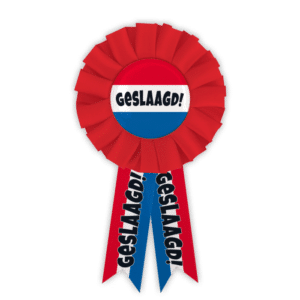 Party rozet - Geslaagd rwb