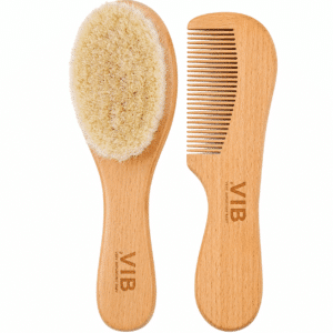 Cadeauset met Houten Kam en Borstel met Wol Cadeauset met Houten Kam en Borstel met Wol
