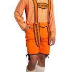 Lederhose Johann oranje lang - L Lederhose Johann oranje lang - L