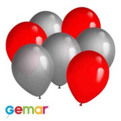 Latex ballonnen Zilver en Rood (Ook geschikt voor Helium) (30 stuks) Latex ballonnen Zilver en Rood (Ook geschikt voor Helium) (30 stuks)