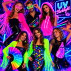 Bolero rave neonoranje M/ L - UV blacklight - 1 stuks