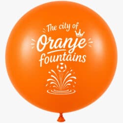 The City of Oranje Fountains 3ft latex ballon – oranje heliumballon WK 2026