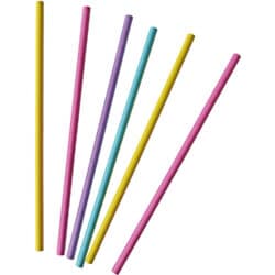 Papieren rietjes neon kleuren - assortiment