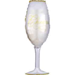 Folieballon champagneglas cheers - 97 cm