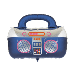Folieballon boombox navy blue 98 x 70,5 cm