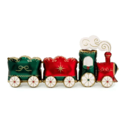 Staande folieballon groen rode trein XXL 221 x 96 cm